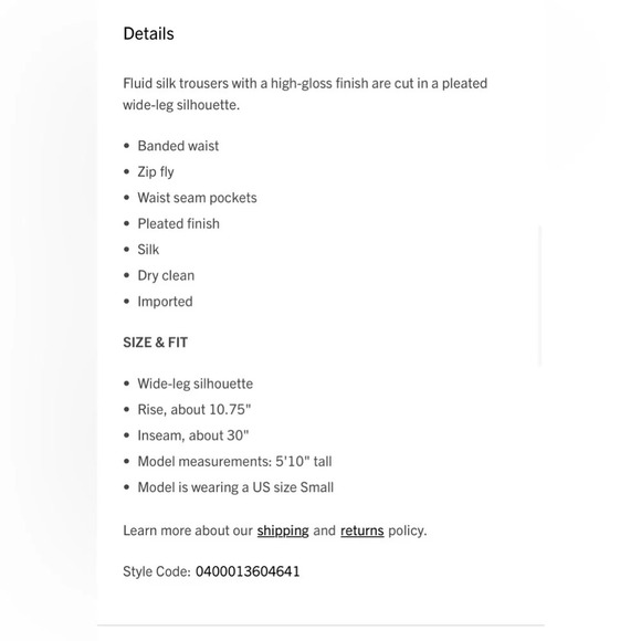 THE SEI Wide Leg Silk Trousers in Platinum - Picture 14 of 14